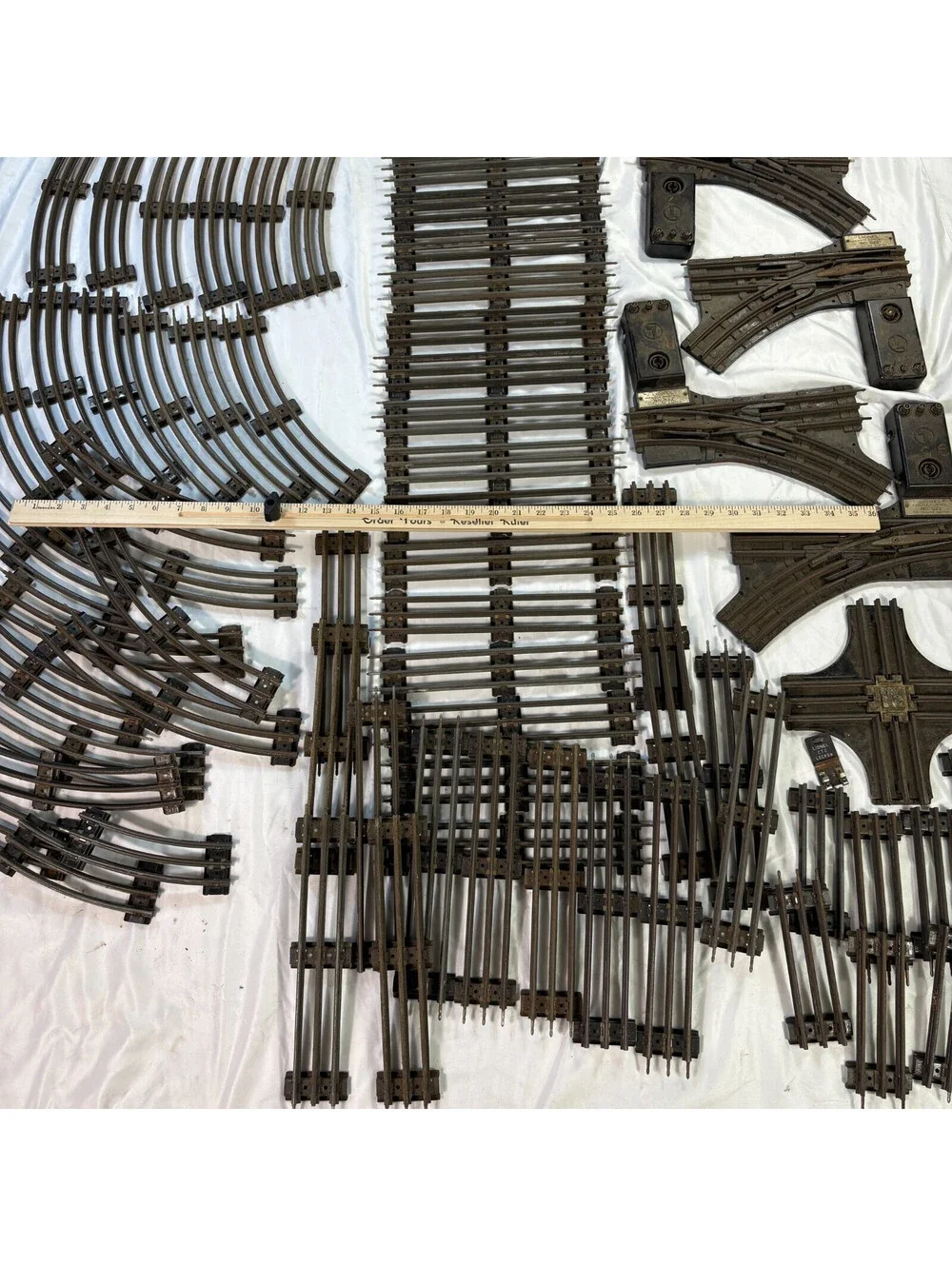 Vintage Lionel O Gauge Tubular Track Lot No 022 Switches CTC Lockon Rails